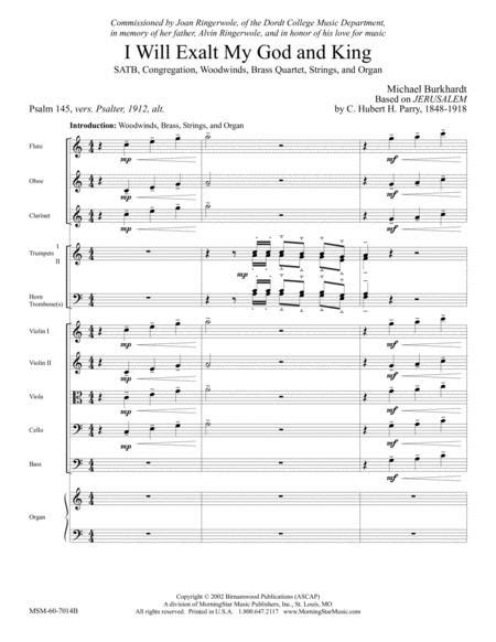 I Will Exalt My God And King (Downloadable Full Score And Parts)
